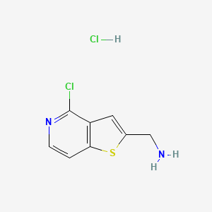 molecular formula C8H8Cl2N2S B1425188 (4-Chlorothieno[3,2-c]pyridin-2-yl)methanamine hydrochloride CAS No. 1187830-62-1