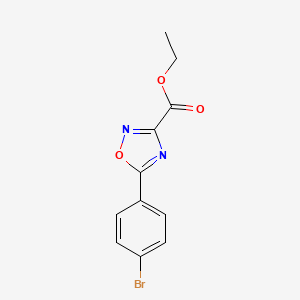 molecular formula C11H9BrN2O3 B1425193 Ethyl 5-(4-bromophenyl)-[1,2,4]oxadiazole-3-carboxylate CAS No. 1053656-27-1