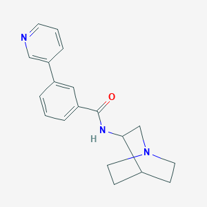 molecular formula C19H21N3O B14251943 Benzamide, N-1-azabicyclo[2.2.2]oct-3-yl-3-(3-pyridinyl)- CAS No. 355385-76-1