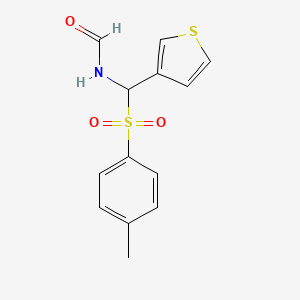 molecular formula C13H13NO3S2 B14251956 Formamide, N-[[(4-methylphenyl)sulfonyl]-3-thienylmethyl]- CAS No. 185243-98-5