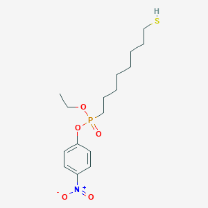 molecular formula C16H26NO5PS B14251970 Ethyl 4-nitrophenyl (8-sulfanyloctyl)phosphonate CAS No. 496837-10-6