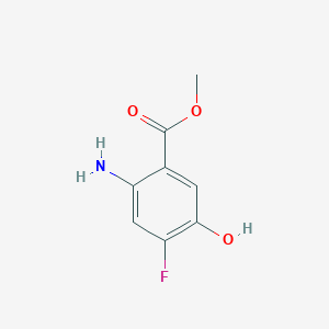 molecular formula C8H8FNO3 B1425199 Methyl 2-amino-4-fluoro-5-hydroxybenzoate CAS No. 1113049-61-8