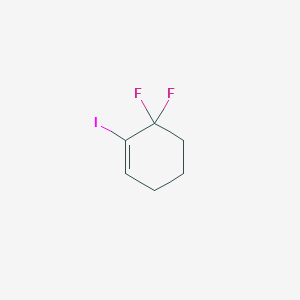 molecular formula C6H7F2I B14252004 Cyclohexene, 6,6-difluoro-1-iodo- CAS No. 218629-47-1