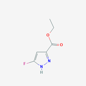 molecular formula C6H7FN2O2 B1425201 ethyl 5-fluoro-1H-pyrazole-3-carboxylate CAS No. 1416371-96-4