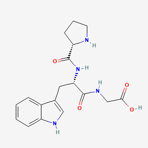 molecular formula C18H22N4O4 B14252011 L-Prolyl-L-tryptophylglycine CAS No. 173071-71-1