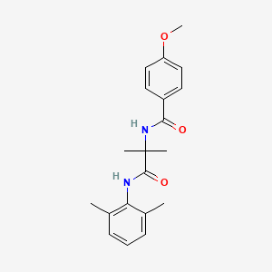 molecular formula C20H24N2O3 B14252018 N-[1-(2,6-dimethylanilino)-2-methyl-1-oxopropan-2-yl]-4-methoxybenzamide CAS No. 412940-24-0