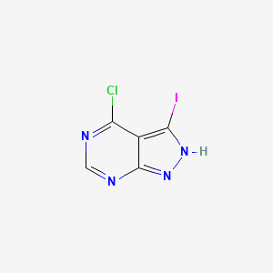 molecular formula C5H2ClIN4 B1425202 4-chloro-3-iodo-1H-pyrazolo[3,4-d]pyrimidine CAS No. 1082950-96-6