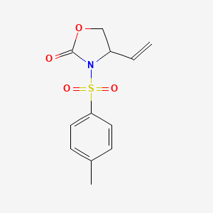 molecular formula C12H13NO4S B14252029 4-Ethenyl-3-(4-methylbenzene-1-sulfonyl)-1,3-oxazolidin-2-one CAS No. 169179-88-8