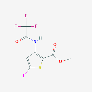 molecular formula C8H5F3INO3S B1425204 Methyl 5-iodo-3-(2,2,2-trifluoroacetamido)thiophene-2-carboxylate CAS No. 942589-44-8