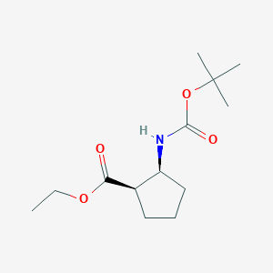 molecular formula C13H23NO4 B1425215 Ethyl (1R,2S)-2-(boc-amino)cyclopentanecarboxylate CAS No. 1140972-29-7