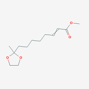 molecular formula C13H22O4 B14252160 Methyl 8-(2-methyl-1,3-dioxolan-2-yl)oct-2-enoate CAS No. 182245-24-5