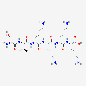 molecular formula C33H66N10O8 B14252168 L-Seryl-L-isoleucyl-L-lysyl-L-lysyl-L-lysyl-L-lysine CAS No. 403484-44-6