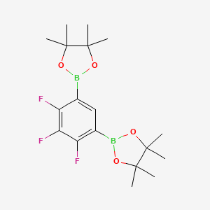 molecular formula C18H25B2F3O4 B1425217 2,2'-(4,5,6-Trifluorobenzene-1,3-diyl)bis(4,4,5,5-tetramethyl-1,3,2-dioxaborolane) CAS No. 1073339-14-6