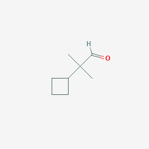 molecular formula C8H14O B1425222 2-Cyclobutyl-2-methylpropanal CAS No. 1882420-60-1