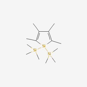 molecular formula C14H30Si3 B14252228 2,3,4,5-Tetramethyl-1,1-bis(trimethylsilyl)-1H-silole CAS No. 170308-80-2