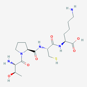molecular formula C18H33N5O6S B14252242 L-Threonyl-L-prolyl-L-cysteinyl-L-lysine CAS No. 397871-00-0