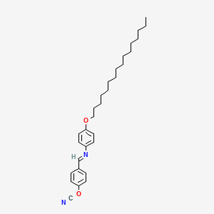 molecular formula C30H42N2O2 B14252270 4-[(E)-{[4-(Hexadecyloxy)phenyl]imino}methyl]phenyl cyanate CAS No. 185527-81-5