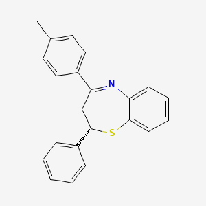molecular formula C22H19NS B14252272 (2S)-4-(4-methylphenyl)-2-phenyl-2,3-dihydro-1,5-benzothiazepine CAS No. 405165-60-8
