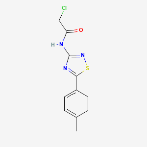 molecular formula C11H10ClN3OS B1425228 2-chloro-N-(5-(p-tolyl)-1,2,4-thiadiazol-3-yl)acetamide CAS No. 1199589-54-2