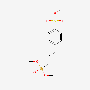 molecular formula C13H22O6SSi B14252288 Methyl 4-[3-(trimethoxysilyl)propyl]benzene-1-sulfonate CAS No. 397330-76-6