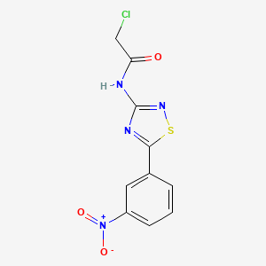 molecular formula C10H7ClN4O3S B1425229 2-氯-N-(5-(3-硝基苯基)-1,2,4-噻二唑-3-基)乙酰胺 CAS No. 1199589-55-3