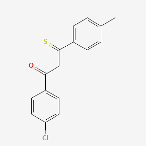 molecular formula C16H13ClOS B14252348 1-(4-Chlorophenyl)-3-(4-methylphenyl)-3-sulfanylidenepropan-1-one CAS No. 183486-91-1