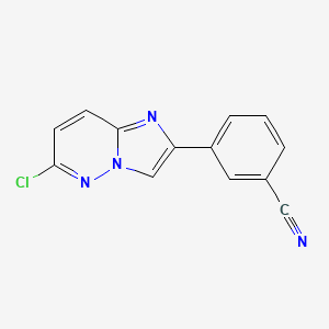 molecular formula C13H7ClN4 B1425236 3-(6-Chloroimidazo[1,2-b]pyridazin-2-yl)benzonitrile CAS No. 1125406-99-6