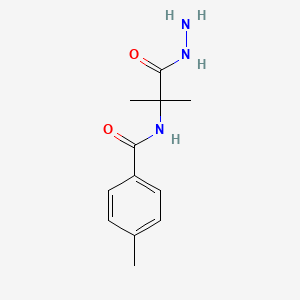 molecular formula C12H17N3O2 B1425238 N-(2-肼基-1,1-二甲基-2-氧代乙基)-4-甲基苯甲酰胺 CAS No. 1211502-77-0