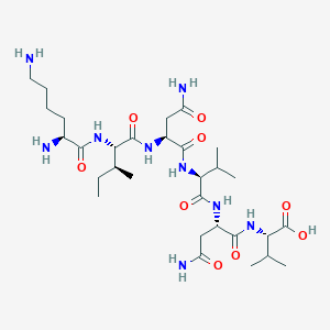 molecular formula C30H55N9O9 B14252387 L-Lysyl-L-isoleucyl-L-asparaginyl-L-valyl-L-asparaginyl-L-valine CAS No. 379216-40-7