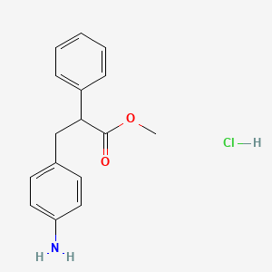 molecular formula C16H18ClNO2 B1425240 盐酸甲基 3-(4-氨基苯基)-2-苯基丙酸酯 CAS No. 1211495-99-6