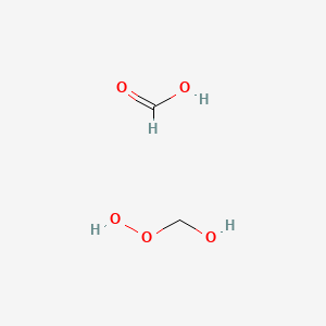molecular formula C2H6O5 B14252403 Formic acid;hydroperoxymethanol CAS No. 173460-34-9