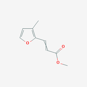 molecular formula C9H10O3 B14252407 Methyl 3-(3-methylfuran-2-yl)prop-2-enoate CAS No. 189502-23-6