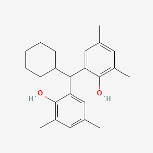 molecular formula C23H30O2 B14252421 Phenol, 2,2'-(cyclohexylmethylene)bis[4,6-dimethyl- CAS No. 452081-72-0