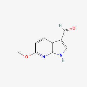 molecular formula C9H8N2O2 B1425243 6-methoxy-1H-pyrrolo[2,3-b]pyridine-3-carbaldehyde CAS No. 944900-73-6