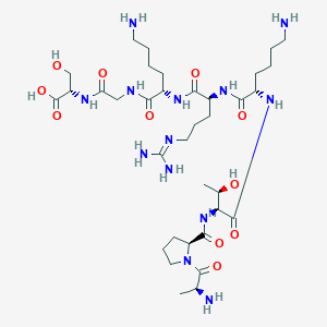 molecular formula C35H65N13O11 B14252462 L-Serine, L-alanyl-L-prolyl-L-threonyl-L-lysyl-L-arginyl-L-lysylglycyl- CAS No. 340737-68-0