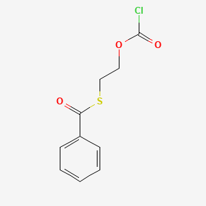 molecular formula C10H9ClO3S B14252463 S-{2-[(Chlorocarbonyl)oxy]ethyl} benzenecarbothioate CAS No. 185068-48-8