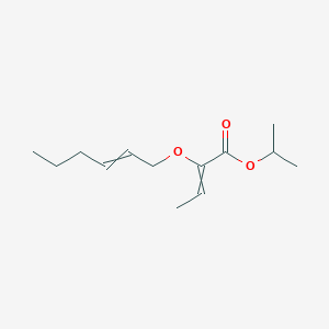 molecular formula C13H22O3 B14252497 Propan-2-yl 2-[(hex-2-en-1-yl)oxy]but-2-enoate CAS No. 273928-94-2