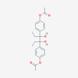 molecular formula C22H26O6 B142525 alpha,alpha'-Diethyl-4,4'-dihydroxy-hydrobenzoin 4,4'-Diacetate CAS No. 113136-37-1