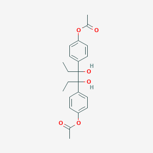 molecular formula C22H26O6 B142525 [4-[4-(4-Acetyloxyphenyl)-3,4-dihydroxyhexan-3-yl]phenyl] acetate CAS No. 113136-37-1