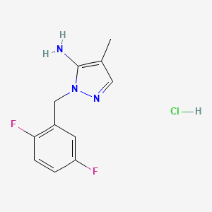 molecular formula C11H12ClF2N3 B1425256 1-[(2,5-difluorophenyl)methyl]-4-methyl-1H-pyrazol-5-amine hydrochloride CAS No. 1221725-55-8