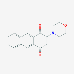 molecular formula C18H15NO3 B14252613 1,4-Anthracenedione, 2-(4-morpholinyl)- CAS No. 166759-07-5