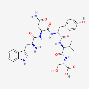 molecular formula C32H41N7O9 B14252642 L-Serine, L-tryptophyl-L-asparaginyl-L-tyrosyl-L-valyl- CAS No. 398469-58-4