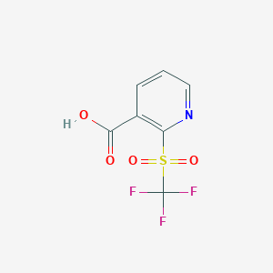 molecular formula C7H4F3NO4S B1425265 2-Trifluoromethanesulfonylpyridine-3-carboxylic acid CAS No. 1221722-71-9