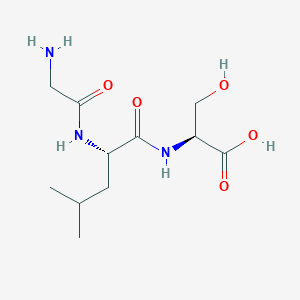 molecular formula C11H21N3O5 B14252680 L-Serine, glycyl-L-leucyl- CAS No. 403703-77-5