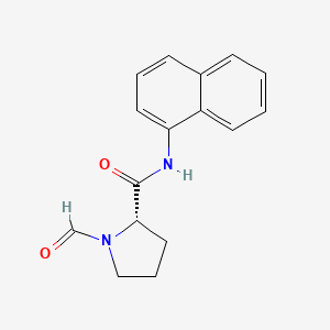 molecular formula C16H16N2O2 B14252687 2-Pyrrolidinecarboxamide, 1-formyl-N-1-naphthalenyl-, (2S)- CAS No. 289725-61-7