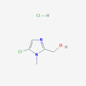 molecular formula C5H8Cl2N2O B1425274 (5-chloro-1-methyl-1H-imidazol-2-yl)methanol hydrochloride CAS No. 1235441-63-0