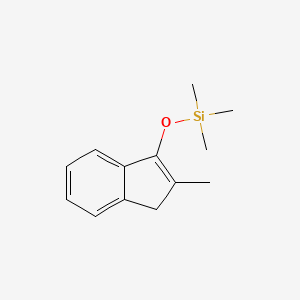 molecular formula C13H18OSi B14252751 Silane, trimethyl[(2-methyl-1H-inden-3-yl)oxy]- CAS No. 211870-30-3
