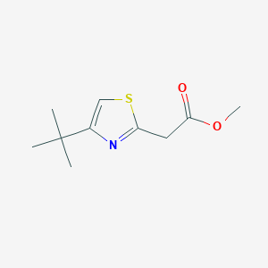 molecular formula C10H15NO2S B1425276 2-(4-叔丁基-1,3-噻唑-2-基)乙酸甲酯 CAS No. 1221724-38-4