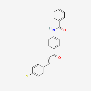molecular formula C23H19NO2S B14252781 Benzamide, N-[4-[3-[4-(methylthio)phenyl]-1-oxo-2-propenyl]phenyl]- CAS No. 255835-29-1