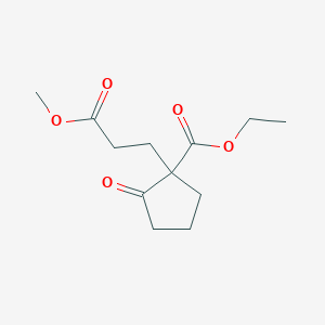 molecular formula C12H18O5 B14252788 Ethyl 1-(3-methoxy-3-oxopropyl)-2-oxocyclopentane-1-carboxylate CAS No. 177664-80-1